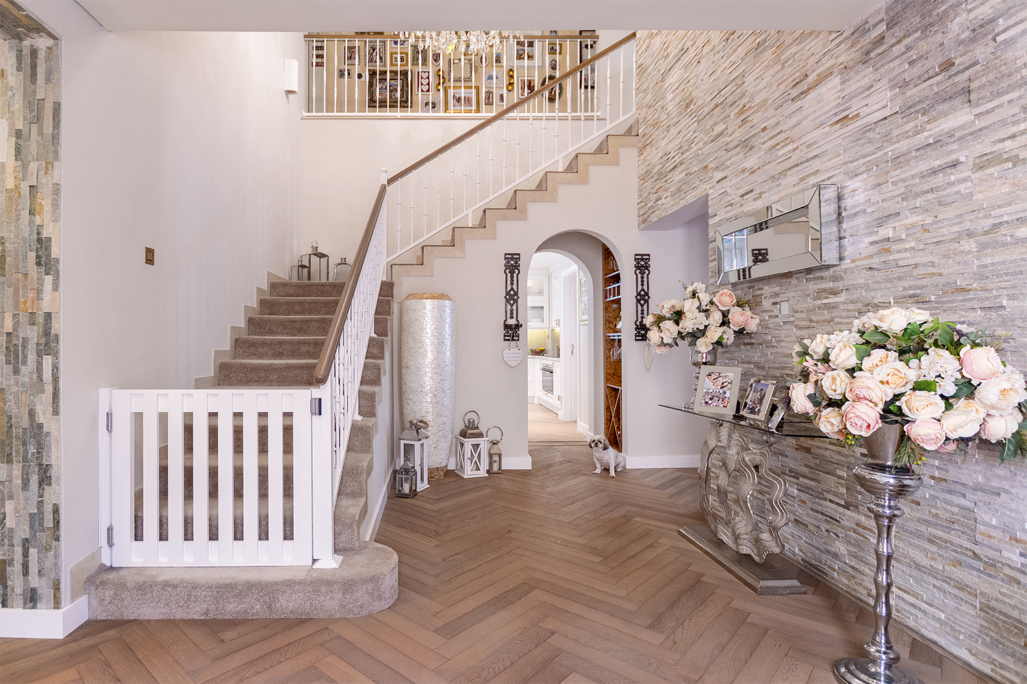 Victory Heights hallway and stairs Victory Heights hallway and stairs